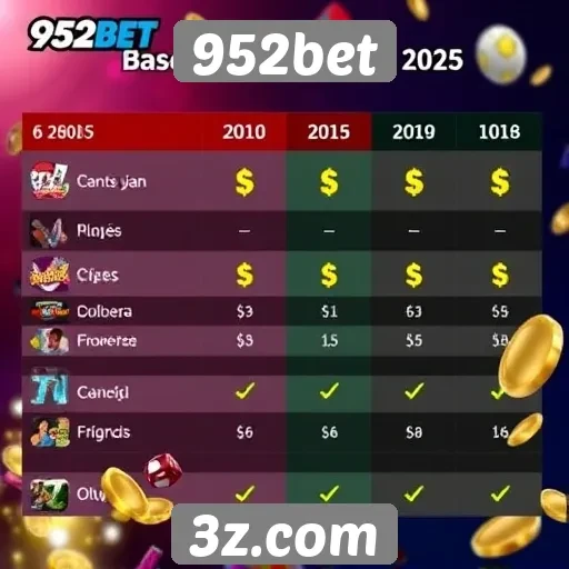 Comparativo de jogos oferecidos pela 952bet